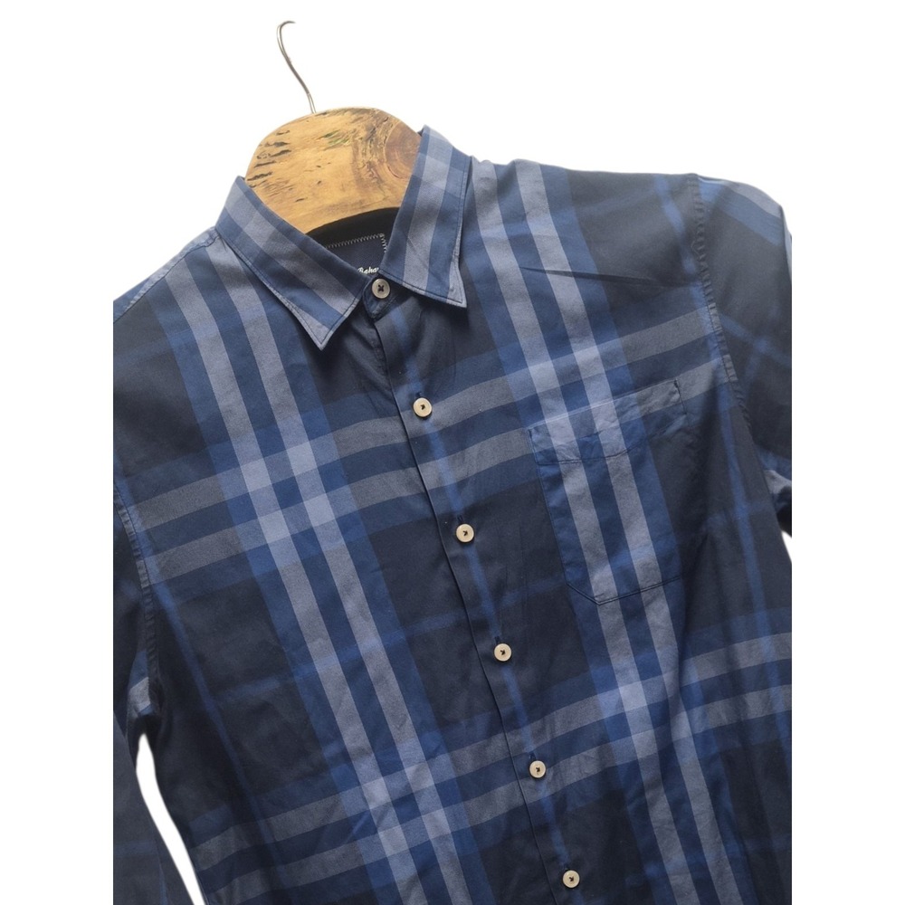 Tommy Bahama Shirt Mens Large Blue Plaid Tartan Casual Outdoors Beach Button Up